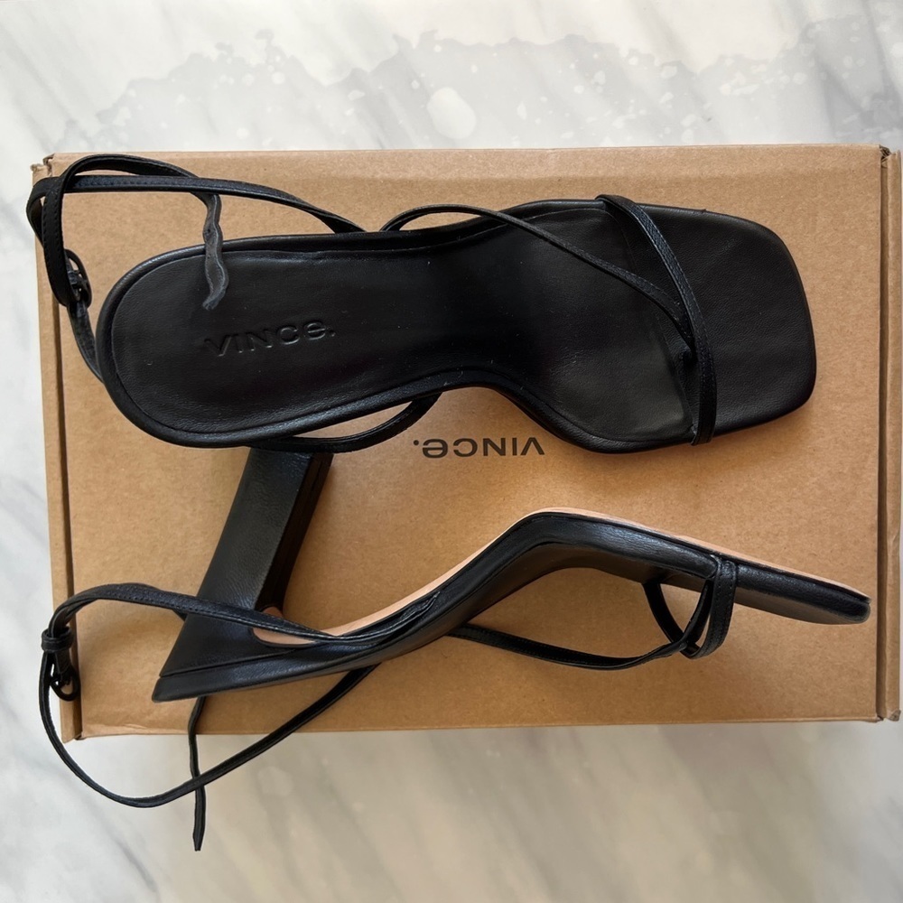 VINCE Leather Heel Sandals in US 8 - Picture 8 of 9